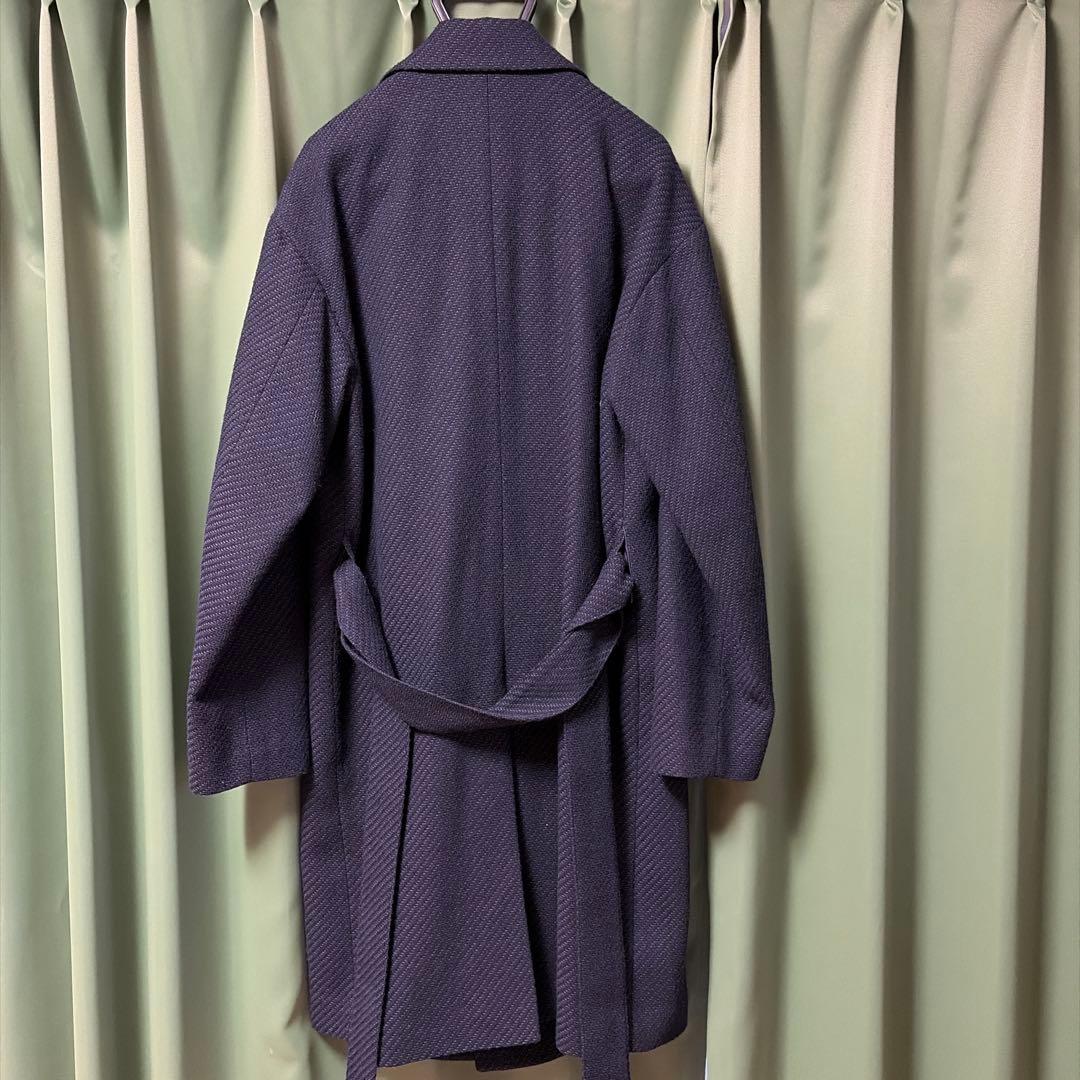 ［値引き終了]ネイビー ダブルブレスト チェスターコート