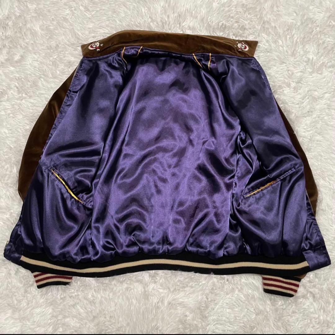 テーラー東洋 リバーシブル スカジャン ジェシー USMC 刺繍 ブラウン L