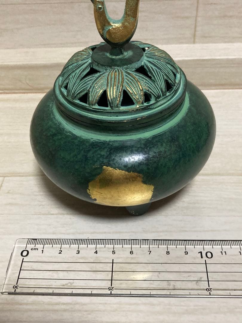 瑞峰作　香炉　青銅製　高岡銅器　木箱付き　歓送迎会用の贈り物として　バレンタイン