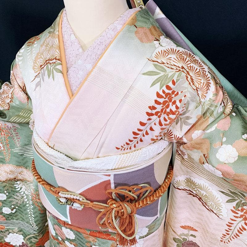 512z34.507u21☆吉澤友禅 吾妻徳穂 振袖 鈴乃屋 作家物 小柄☆美品