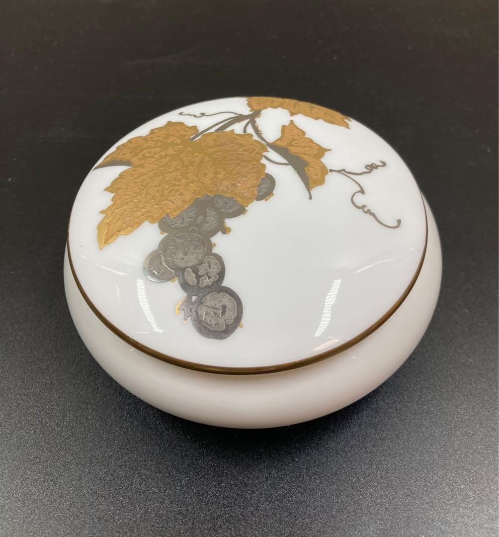 大倉陶園 金蝕ぶどう ボンボニエール　希少品　茶器　小物入れ　ボンボニエーレ