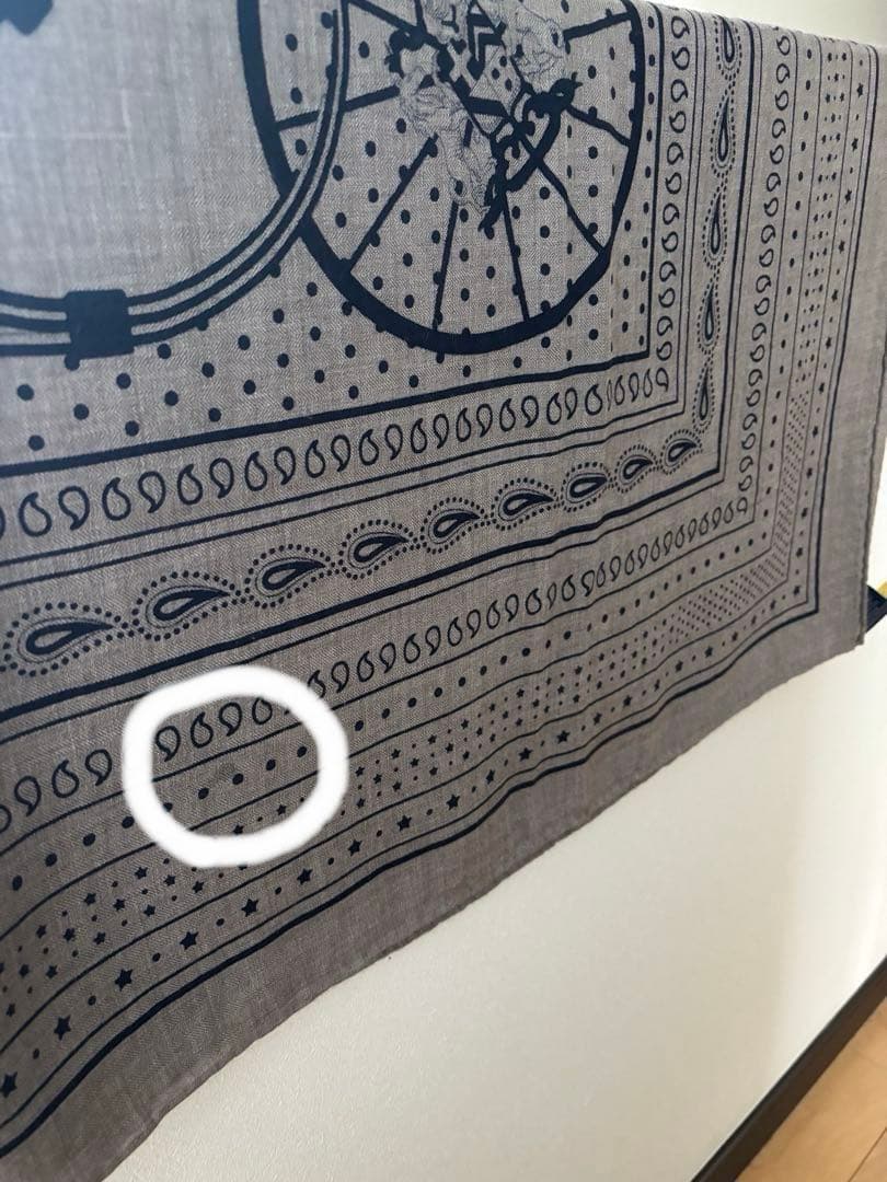 エルメス　カシシル　エトゥープ　バンダナ　カレジュアン　クリーニング済み