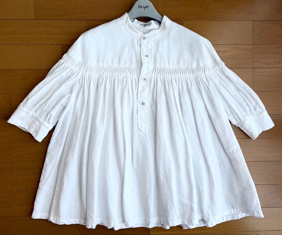 【最終値下げ】scye サイ リネンタックブラウス 半袖　希少40