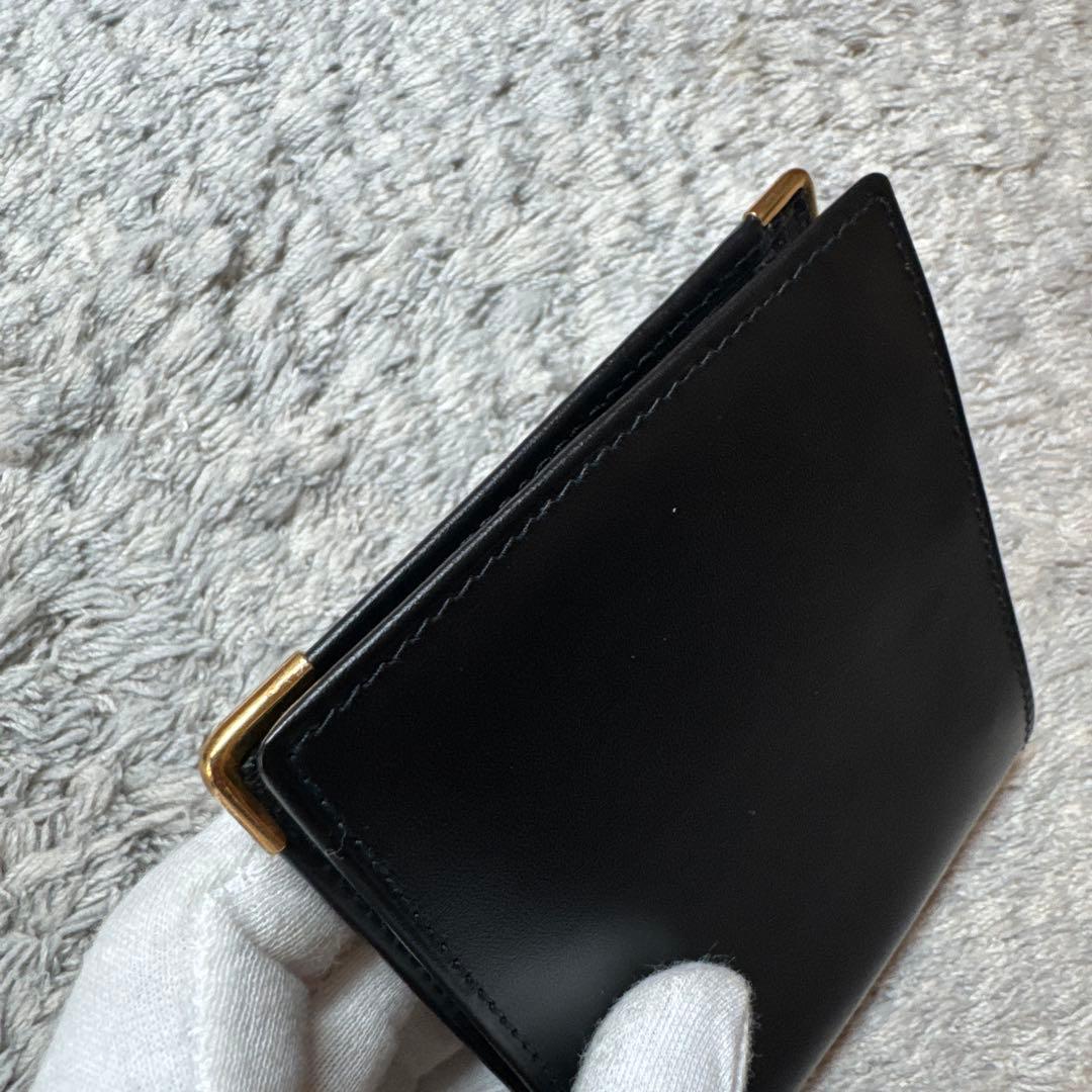 【未使用】dunhill ダンヒル 二つ折り財布 レザー ブラック