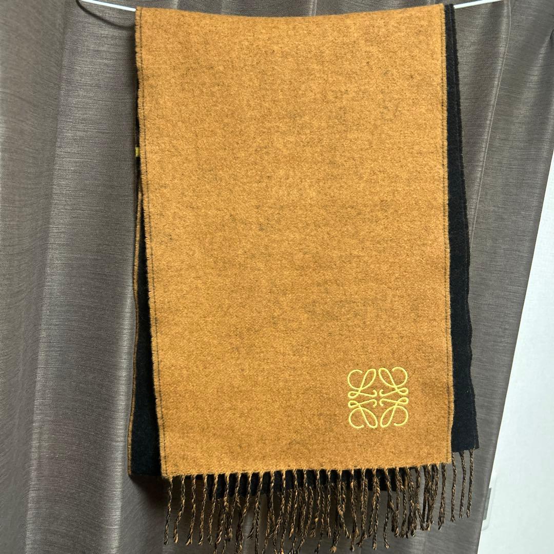 【値下げ交渉⭕️】LOEWEリバーシブル マフラー ブラウン ブラック