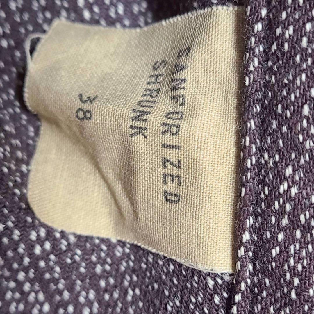 オールドジョー 長袖 シャツ ビーチクロス ゴマ塩 ワークシャツ 38