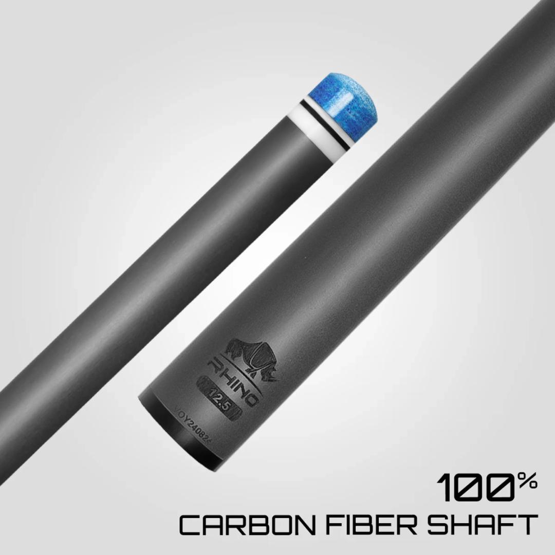 【新品】【Rhino】レトロ カーボン プールキュー ボコテ ラップレス