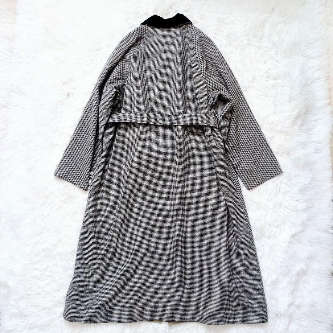 極美品 近年✨ティッカ リバーシブルステンカラー　テントコート ベロア襟 ベルト