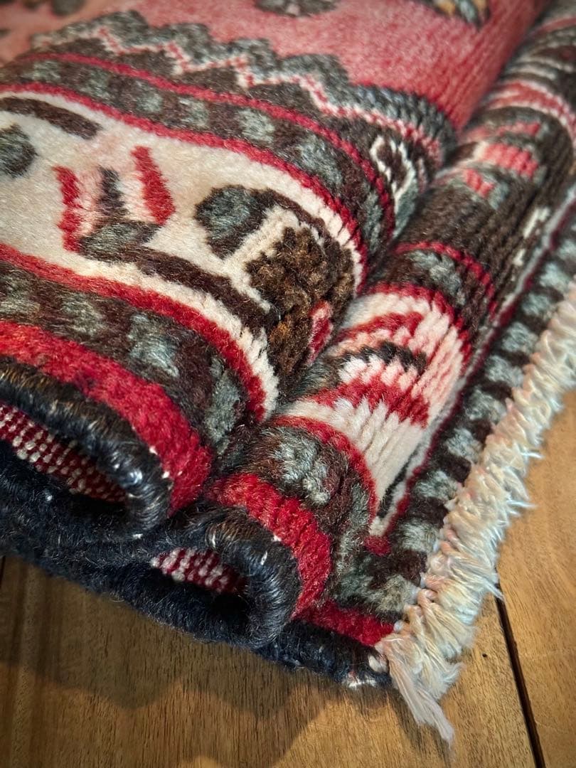 トライバルラグ　ヴィンテージラグ　ペルシャ絨毯　マズラガン　ハマダン　美品