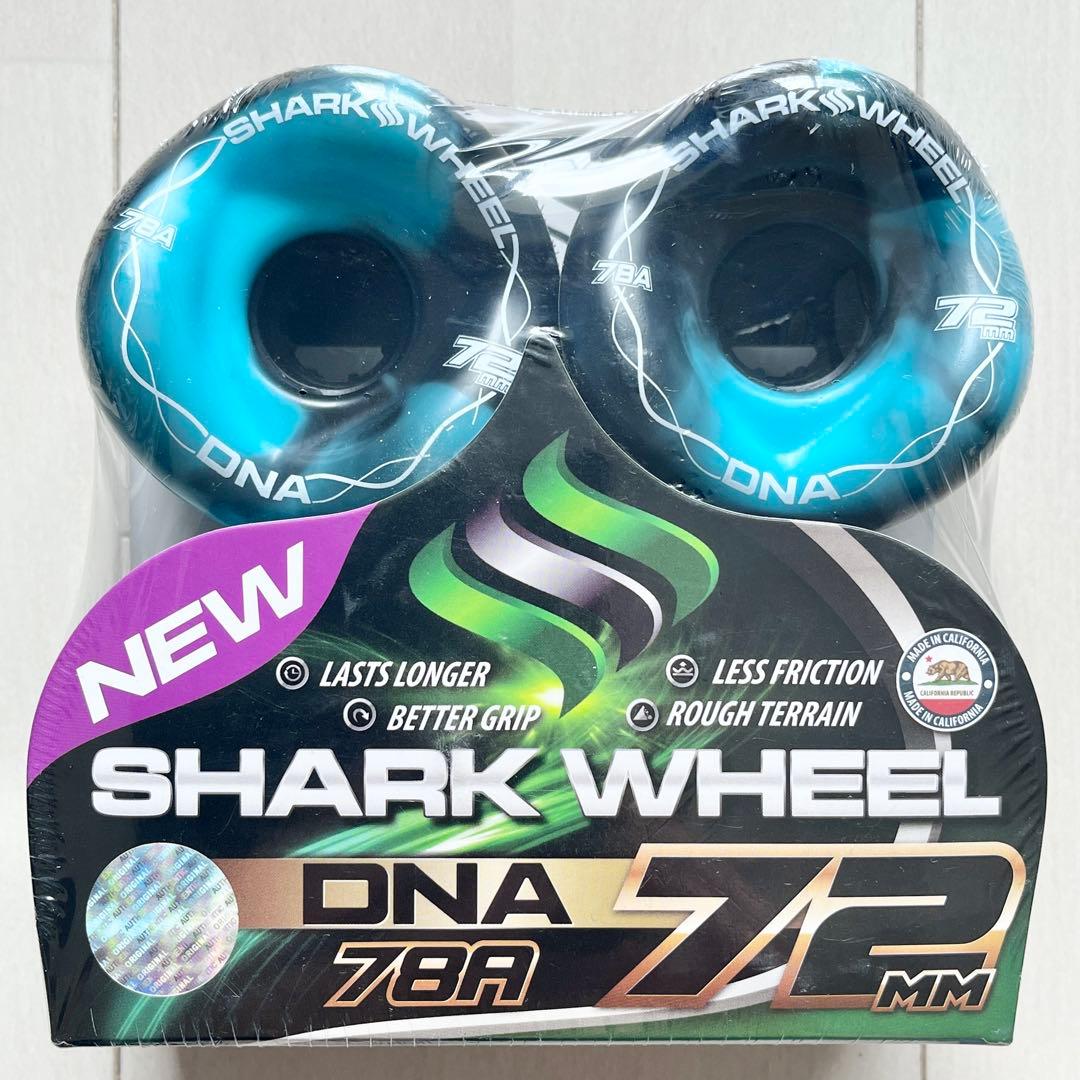 03☆新品☆ シャークウィール 72mm 78a ブラック/ブルー スワール