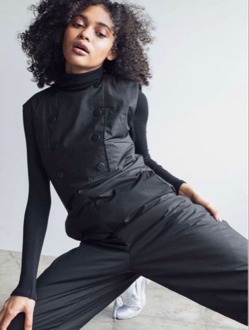 新品　BORDERS at BALCONY サロペット　黒