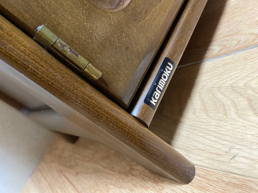 【カリモク】電話台　キャビネット　棚