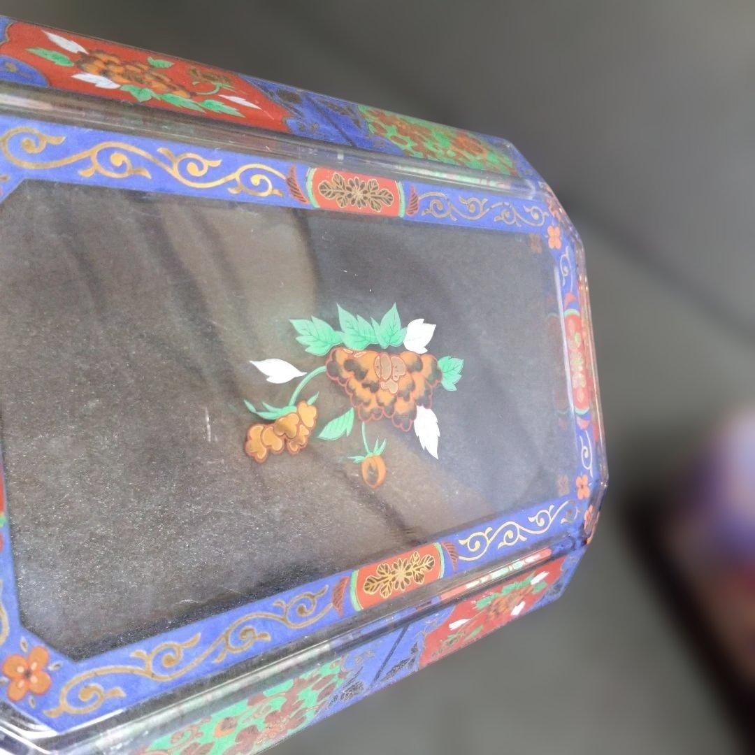 未使用 玻璃古伊萬里 ガラス長角皿5枚　お祝い