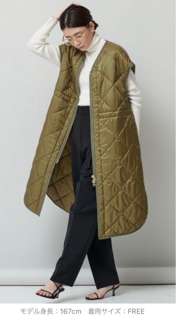 Curensologyカレンソロジー「＆RC」CL-10キルティングロングベスト