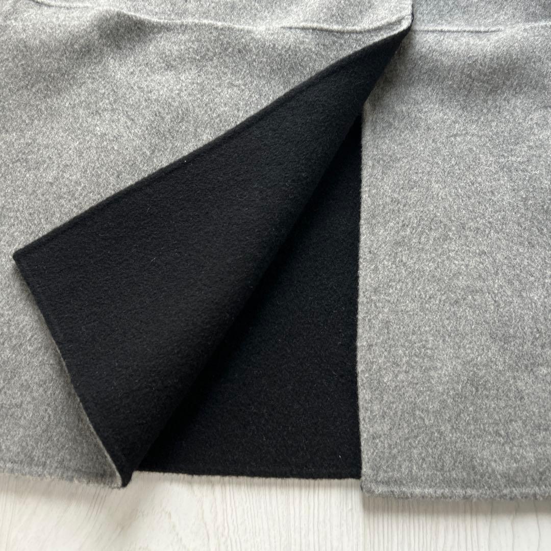 新品　東京ソワール　ノーカラー　ウールコート