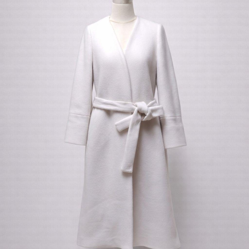 ❄最終価格❄ FRAY I.D MANTECO ノーカラーコート 白 サイズ1