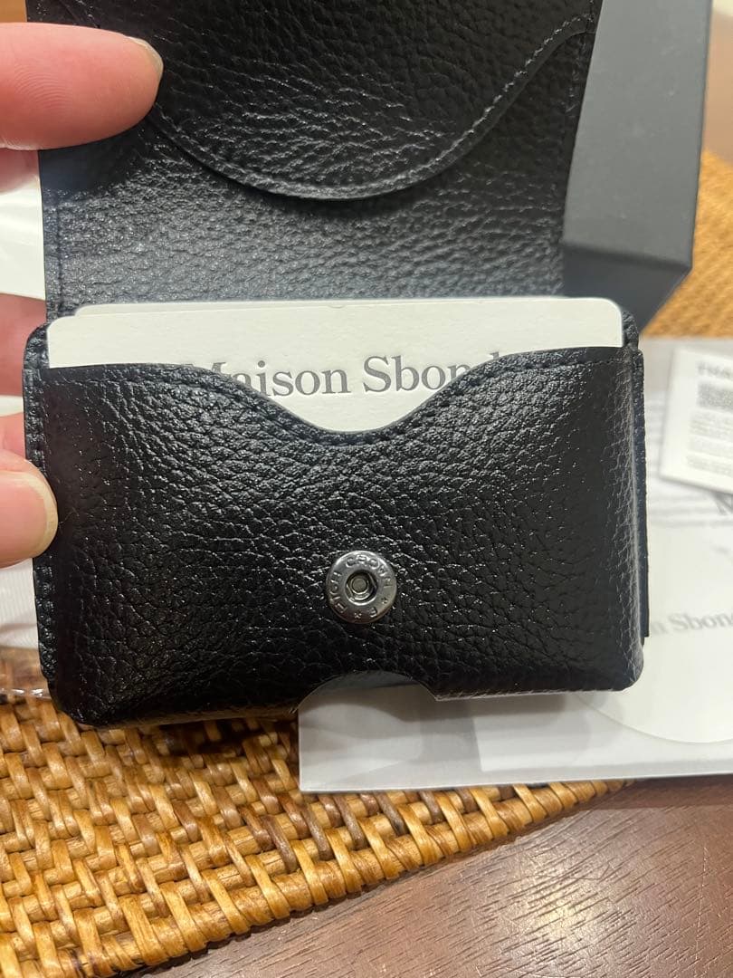lemacew　新品未使用Maison Sbond ブラック 三つ折り財布