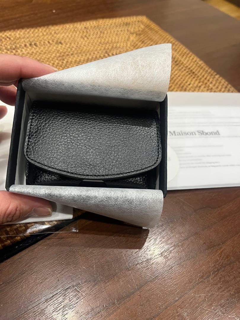 lemacew　新品未使用Maison Sbond ブラック 三つ折り財布