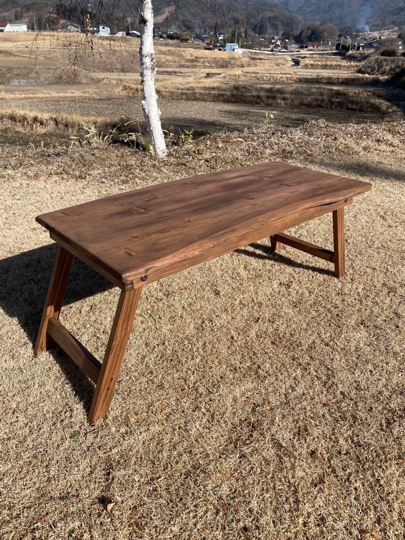 アウトドアテーブル(大) ハンドメイド　アンティーク　オシャレ　ファミキャン