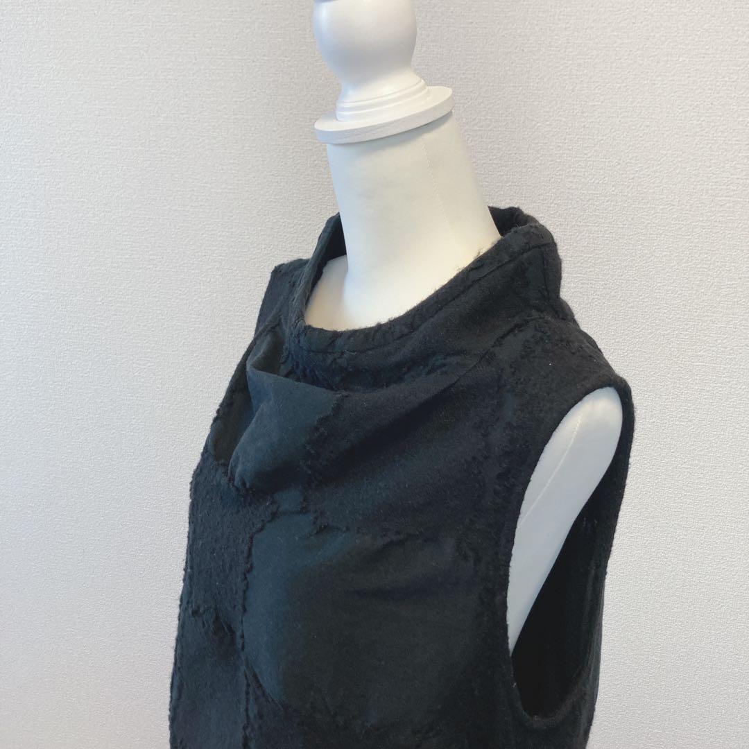 ジウ 慈雨 センソユニコ ウール ワンピース チュニック ブラック　変形