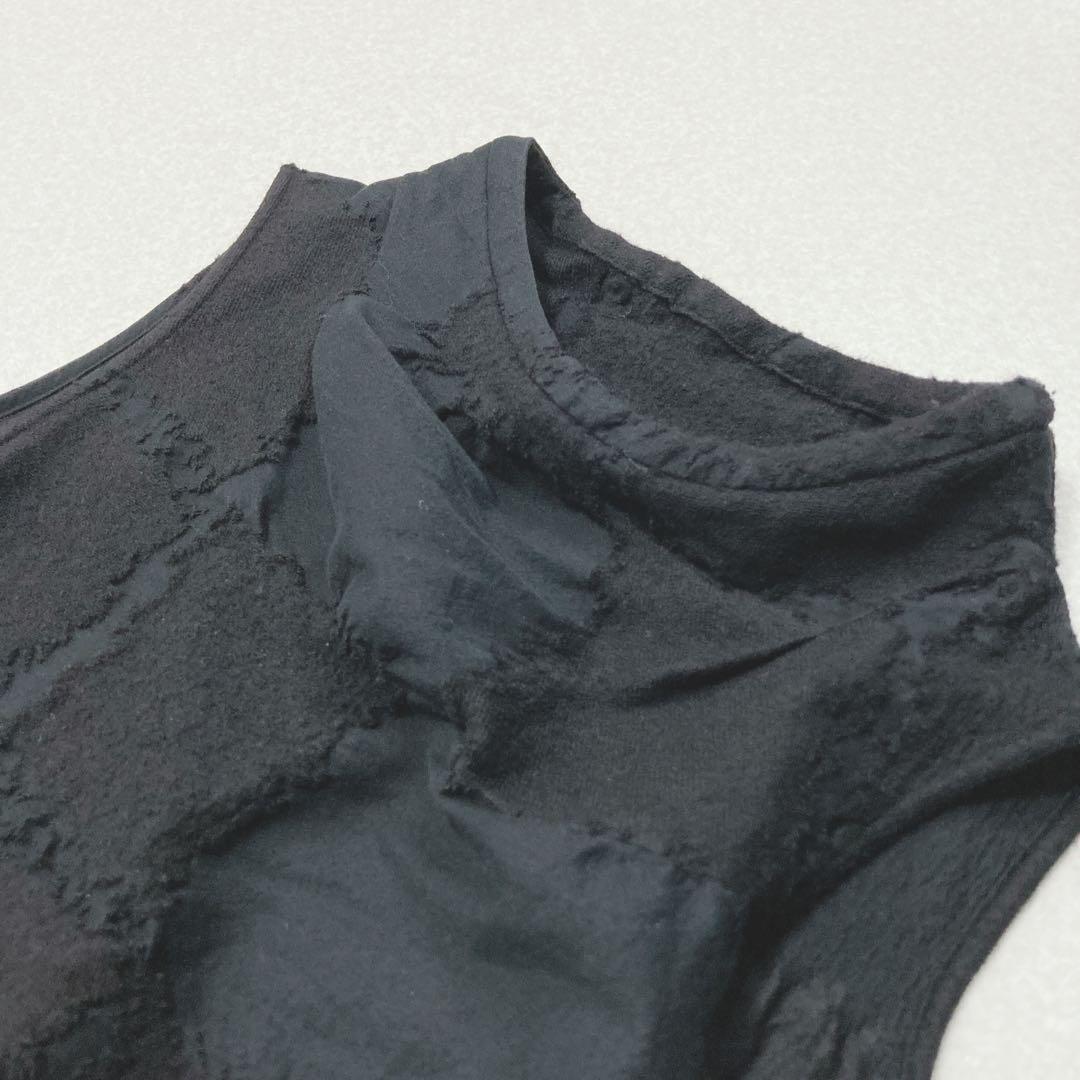 ジウ 慈雨 センソユニコ ウール ワンピース チュニック ブラック　変形