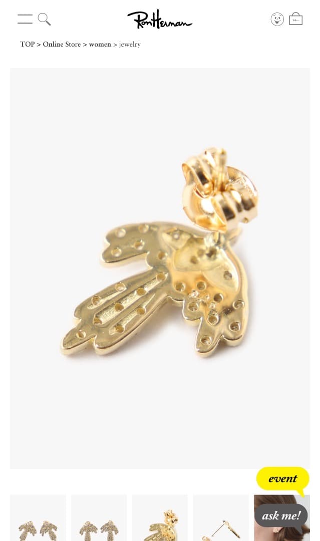 SAN MARE K18 フェアリーバード　ダイヤモンド ピアス