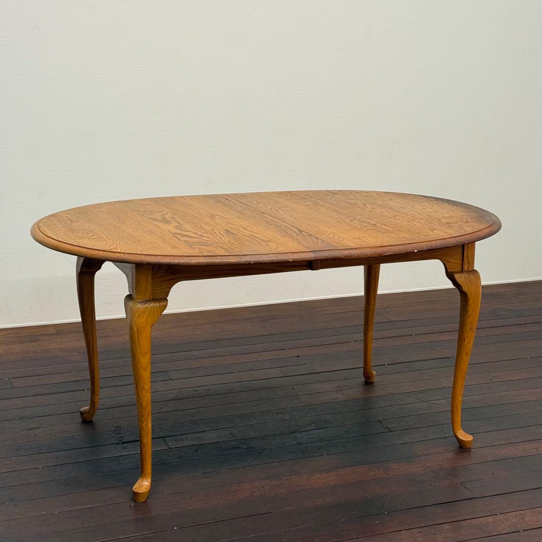 H112K31a アメリカ製 猫脚 伸長式ダイニングテーブル