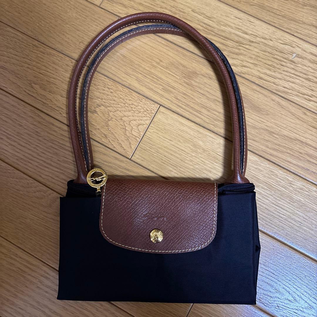 LONGCHAMP トートバッグ ハンドバッグ ナイロン レザー Mサイズ