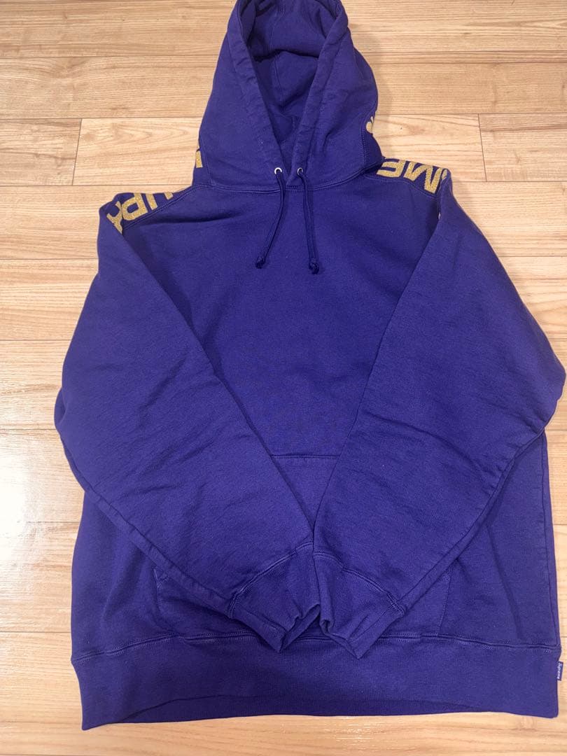 SUPREME パープル フード付きパーカー