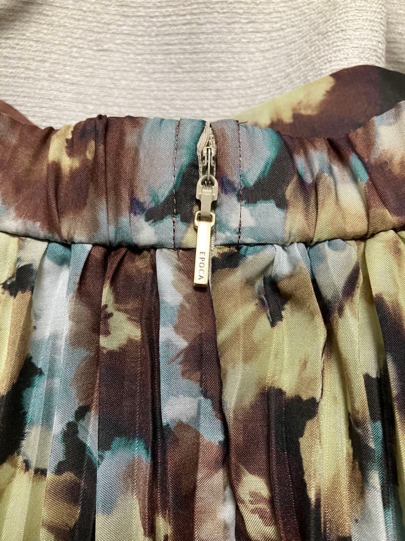 未使用品　タグ付き　EPOCA フィオーレプリント プリーツスカート