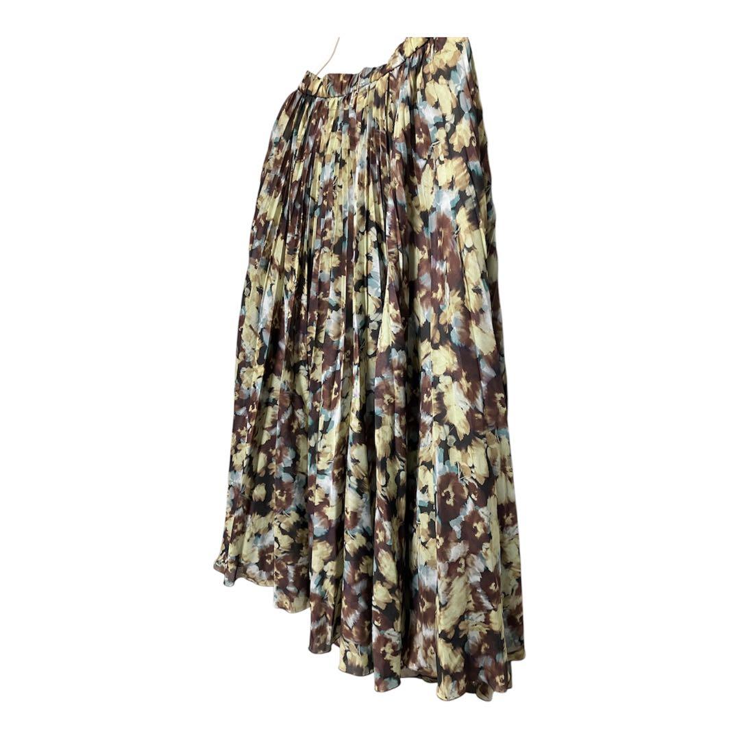 未使用品　タグ付き　EPOCA フィオーレプリント プリーツスカート