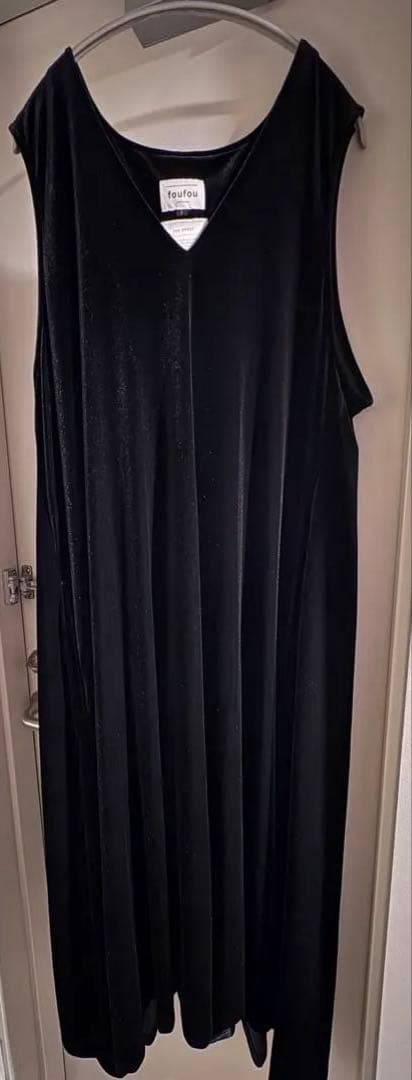 foufou THE DRESS #16 サイズ1 ノースリーブベロアワンピース