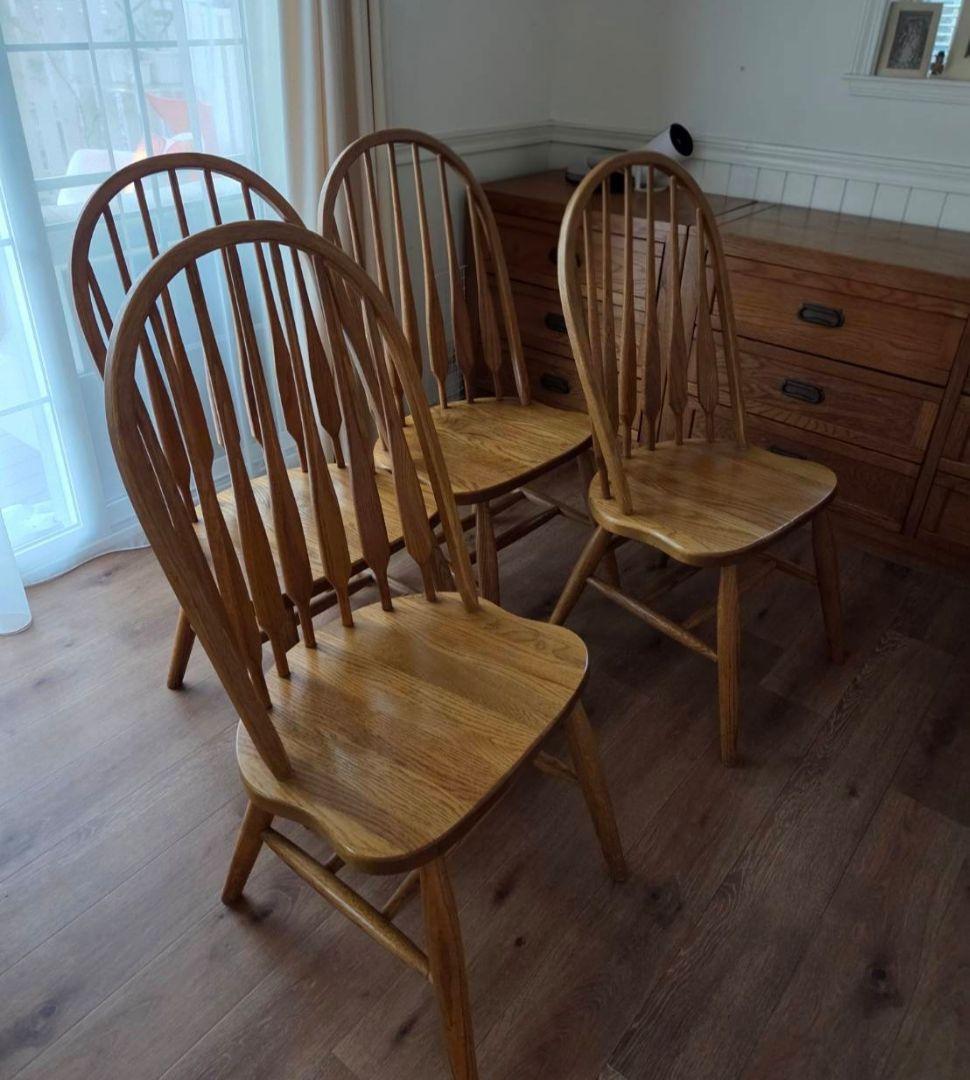 伸長式ダイニングテーブルセット US製 アメリカ家具 ヴィンテージ家具