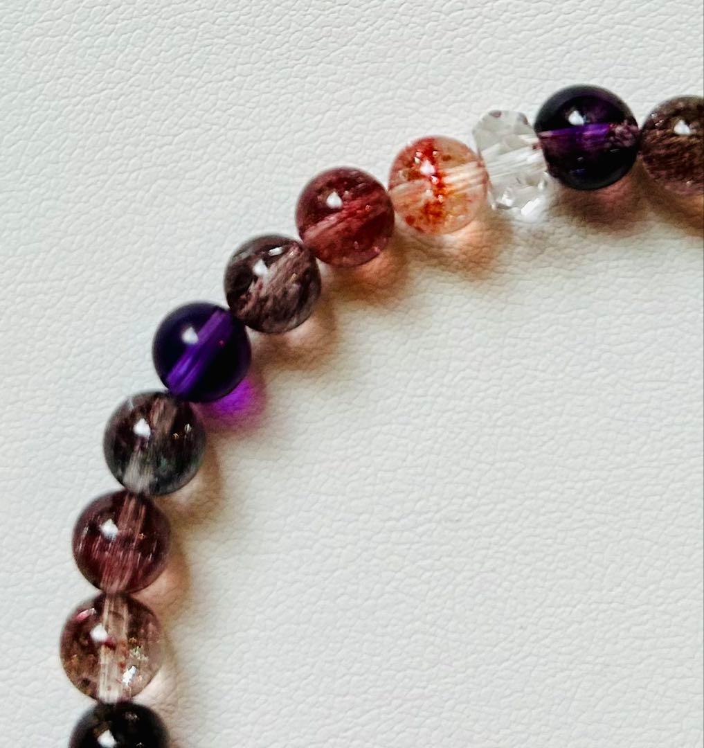 【美品】【高品質】特別価格！パワーストーン スーパーセブン 約6mm 新品未使用