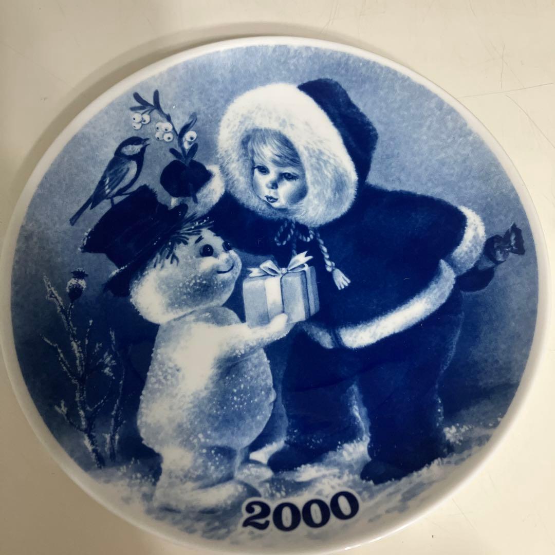 2000年製 クリスマスプレート 雪だるま