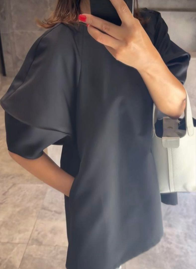 Liten リテン　グログランキャンディブラウス