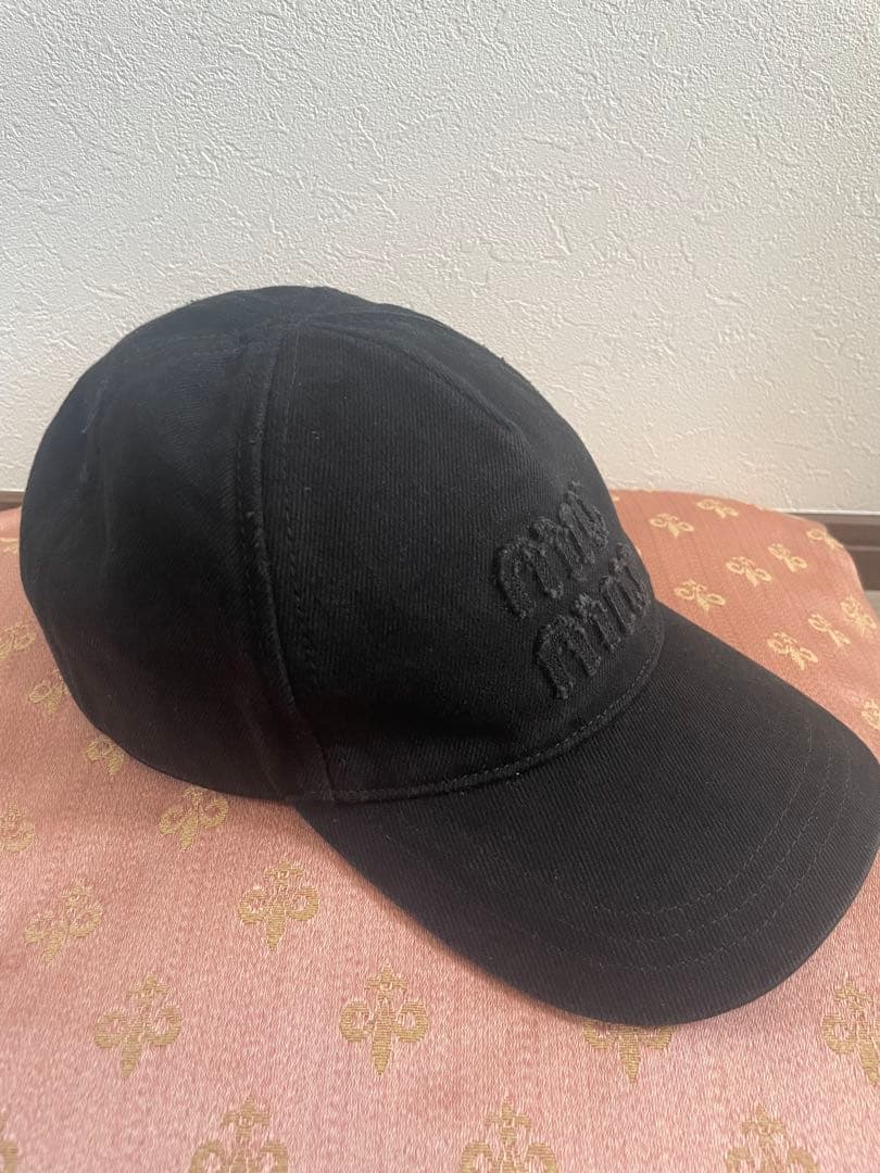 miumiu デニム ベースボールキャップ