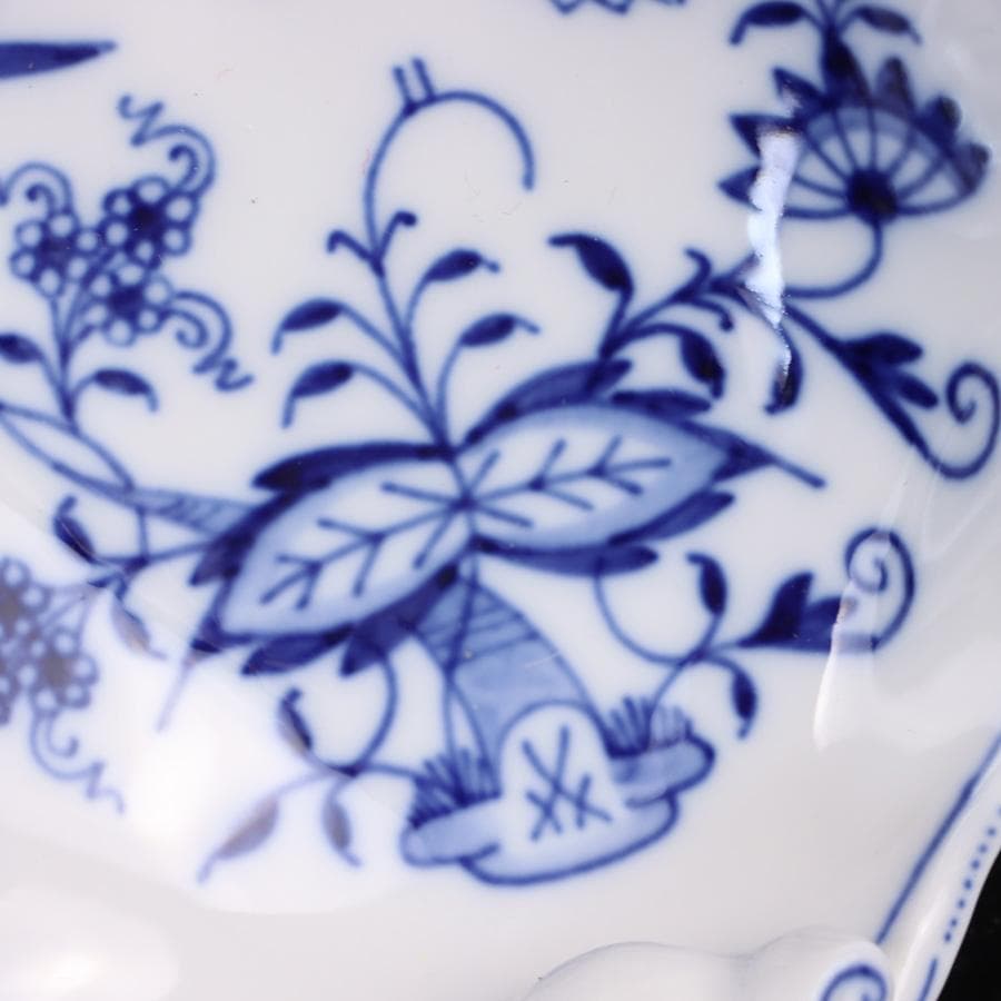 Y3309-5 マイセン ブルーオニオン シェル型ディッシュ 2枚セット　 CC