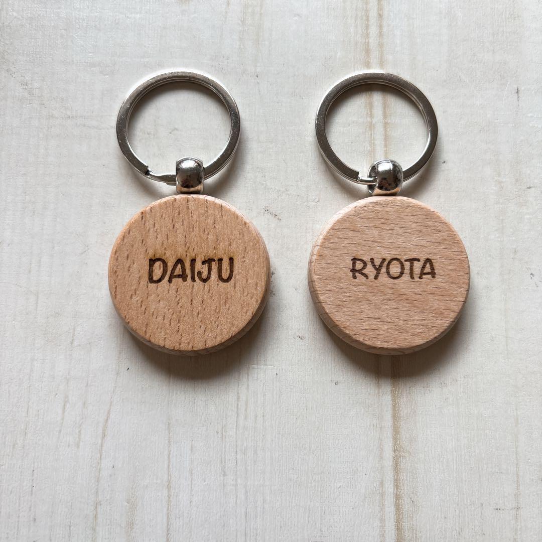 みんみん＊確認用 お名前入りオーダーメイド木製キーホルダー♫