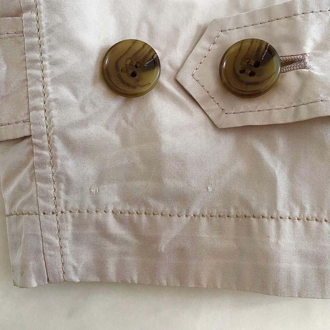 美品 モラビト 上質スプリングコート ロゴワッペン付き 淡ベージュ 38