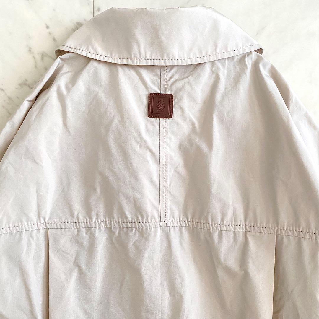 美品 モラビト 上質スプリングコート ロゴワッペン付き 淡ベージュ 38