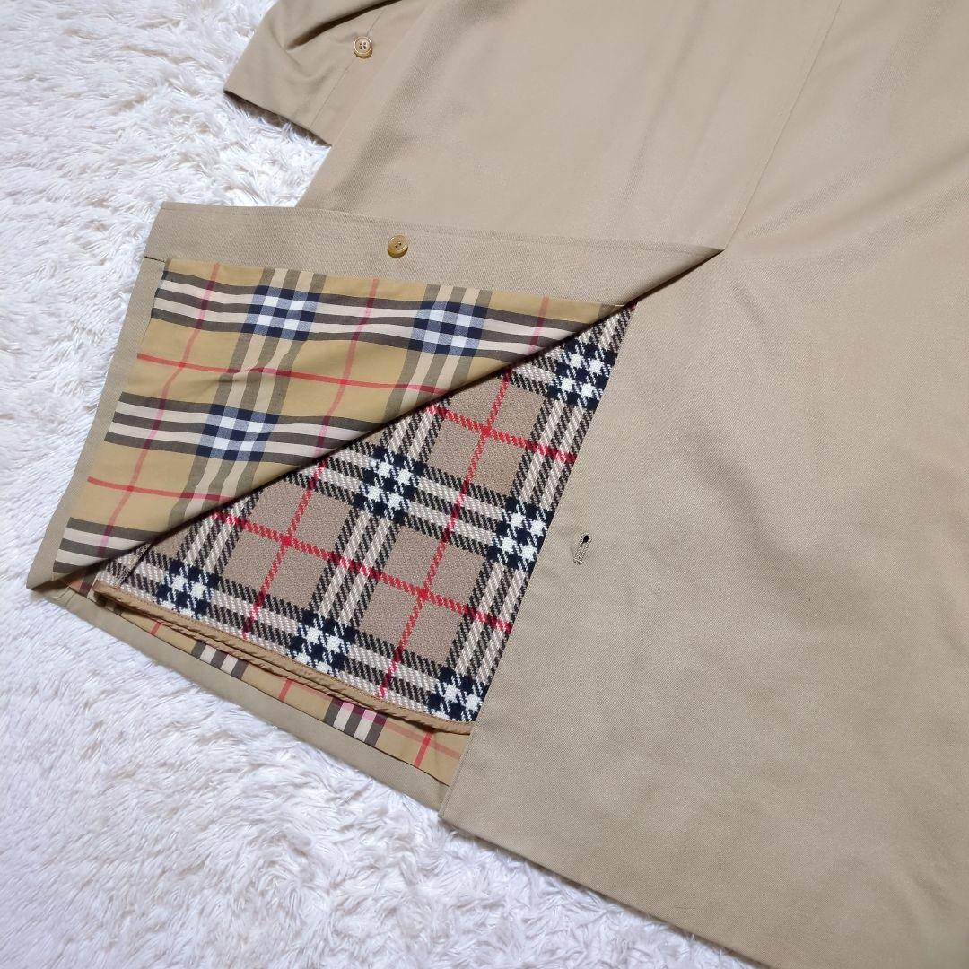 極美品！バーバリー　ライナー付きステンカラーコート　L　ノバチェック　ベージュ