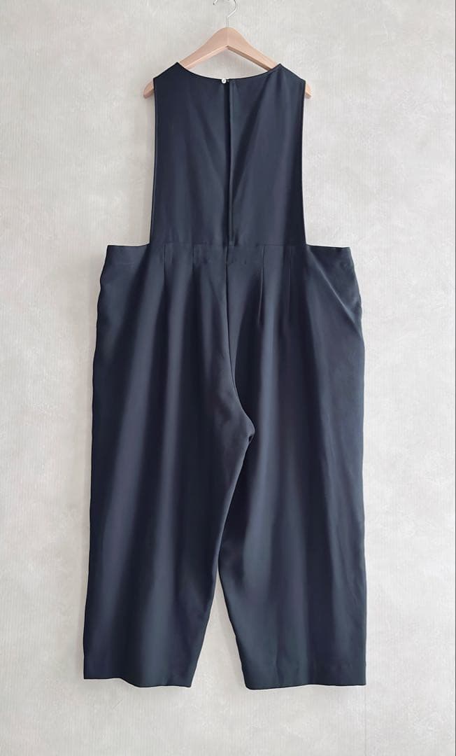 未使用　ミズイロインド　ボートネックサロペット　ネイビー