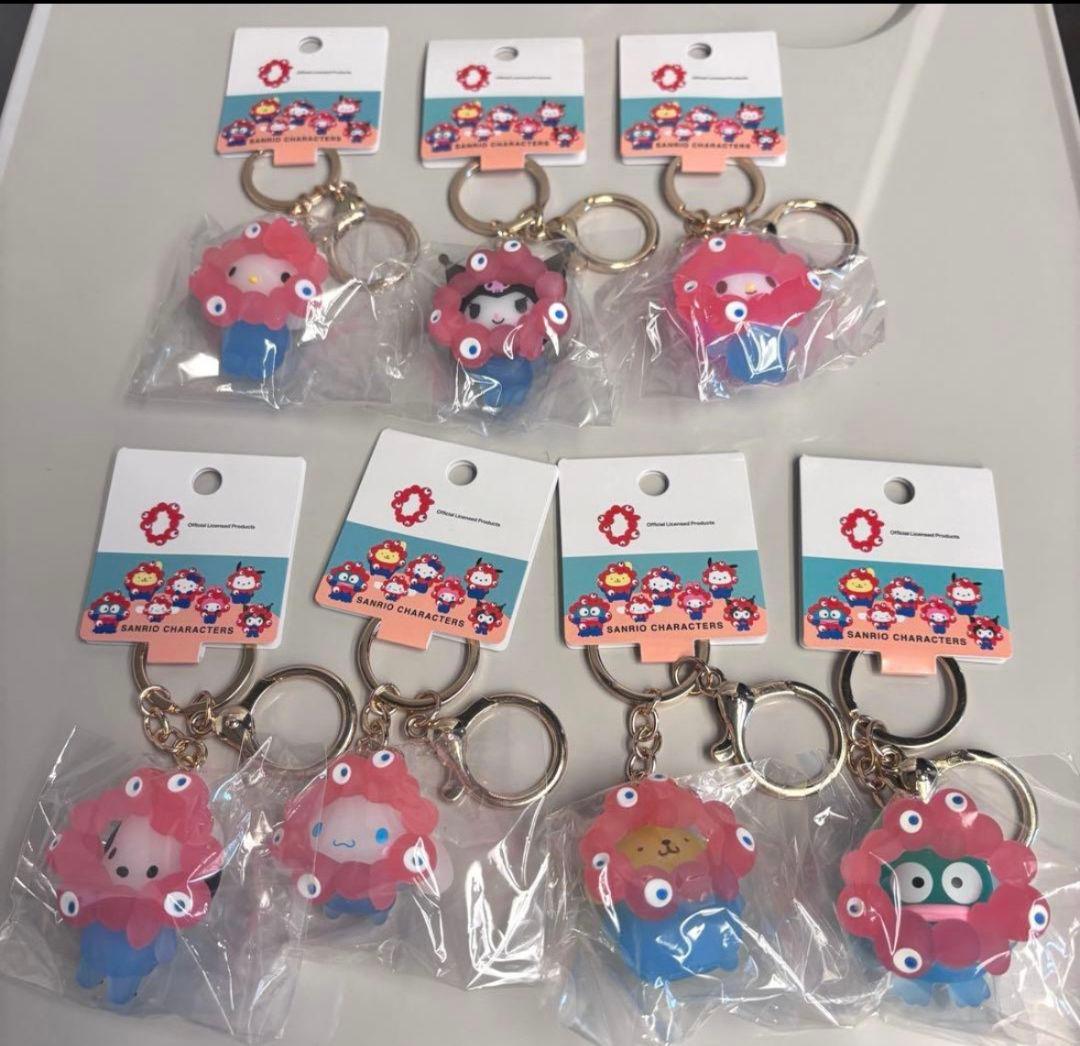ミャクミャクサンリオ　なりきり　クリア　キーホルダー　全キャラ　コンプリート