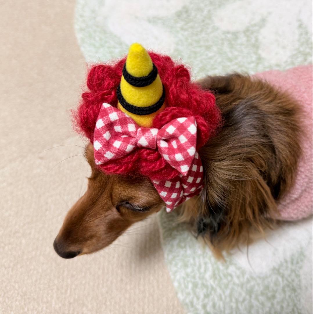 節分　カチューシャ　鬼　犬用　猫用　赤　帽子　コスチューム　コスプレ　鬼の角