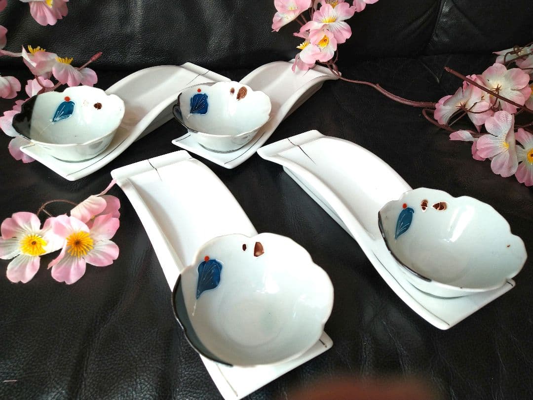 ♥素敵な演出♥【豪華に８角切子グラス】♥【2ステージ演出素敵な白長皿】ダブル４組