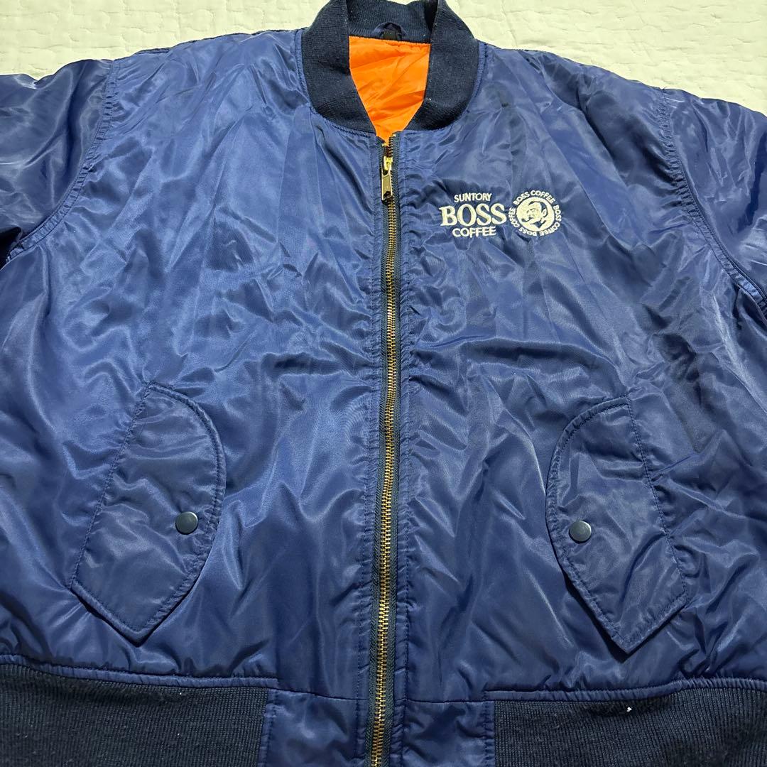 BOSS COFFEE MA-1ジャケット ネイビー