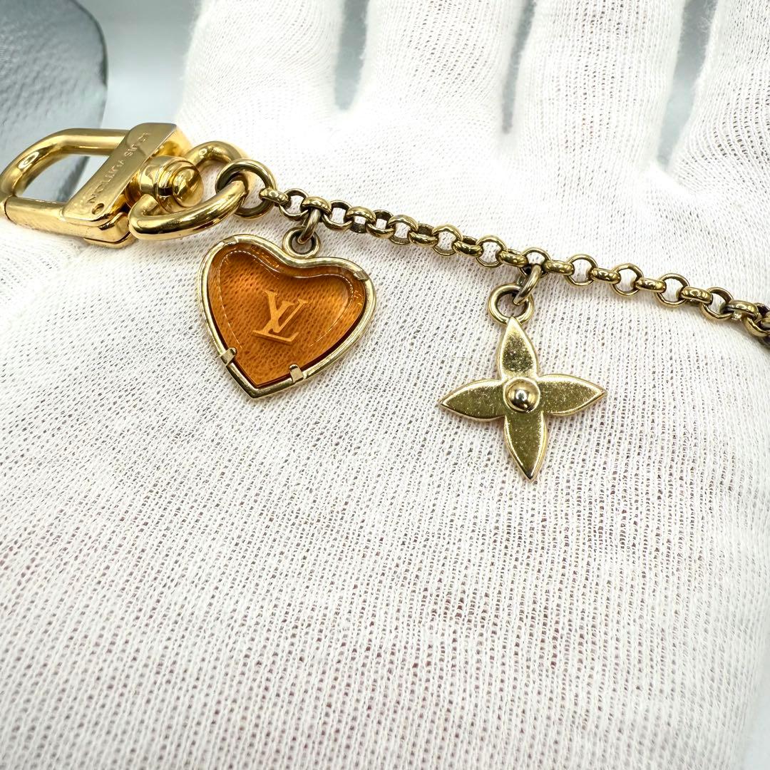 【鑑定済】 ルイヴィトン ビジューサック・シェンヌビーフルール バッグチャーム