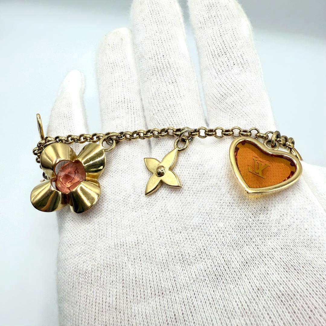 【鑑定済】 ルイヴィトン ビジューサック・シェンヌビーフルール バッグチャーム