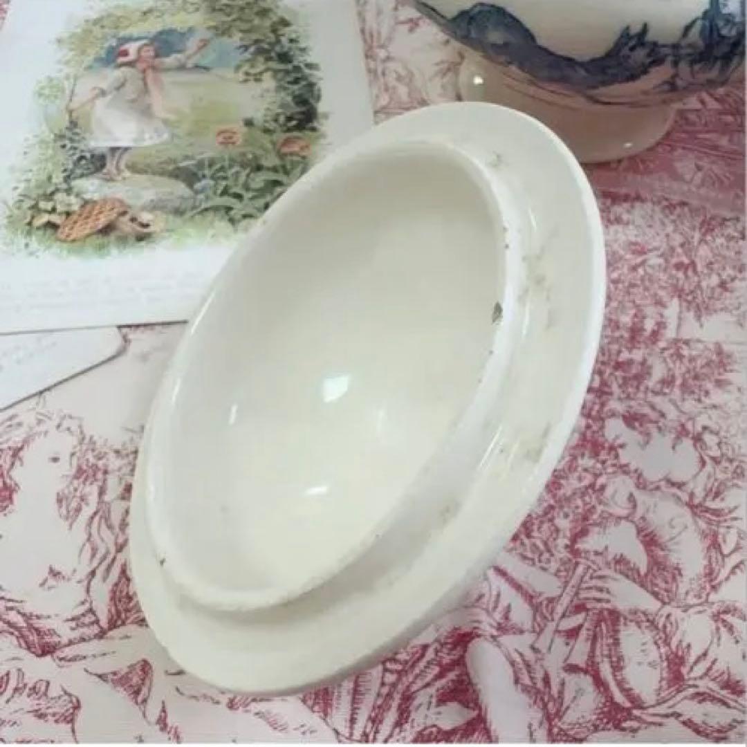 セール　フランスアンティーク　おままごと食器　赤ずきん　青　スーピエール